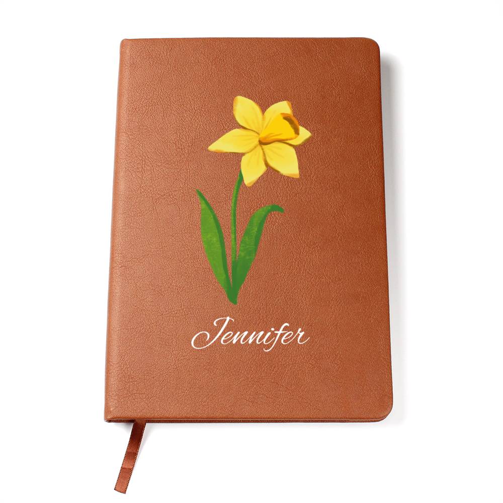 Mar - Personalized Custom Birth Month Flower Journal