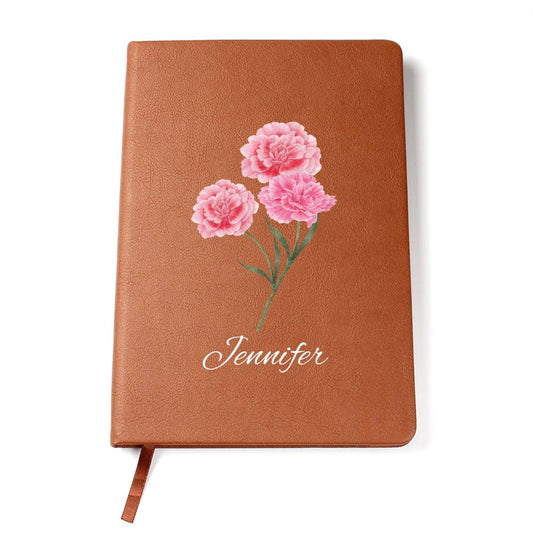 Jan - Personalized Custom Birth Month Flower Journal