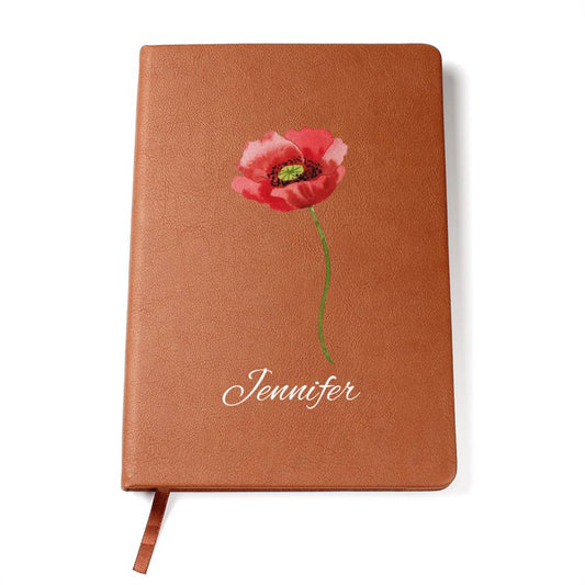 Aug - Personalized Custom Birth Month Flower Journal