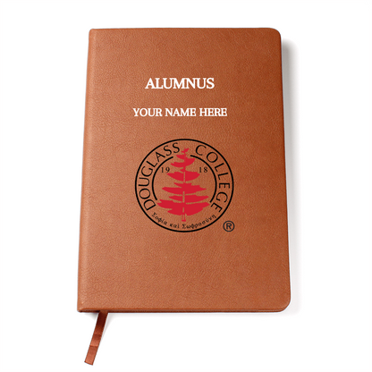 Douglass College Alumnus Graphic Vegan Leather Journal