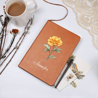 Oct - Personalized Custom Birth Month Flower Journal