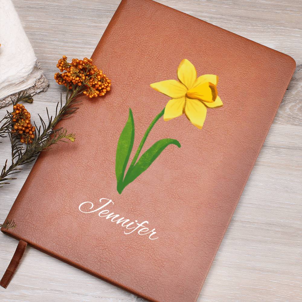 Mar - Personalized Custom Birth Month Flower Journal