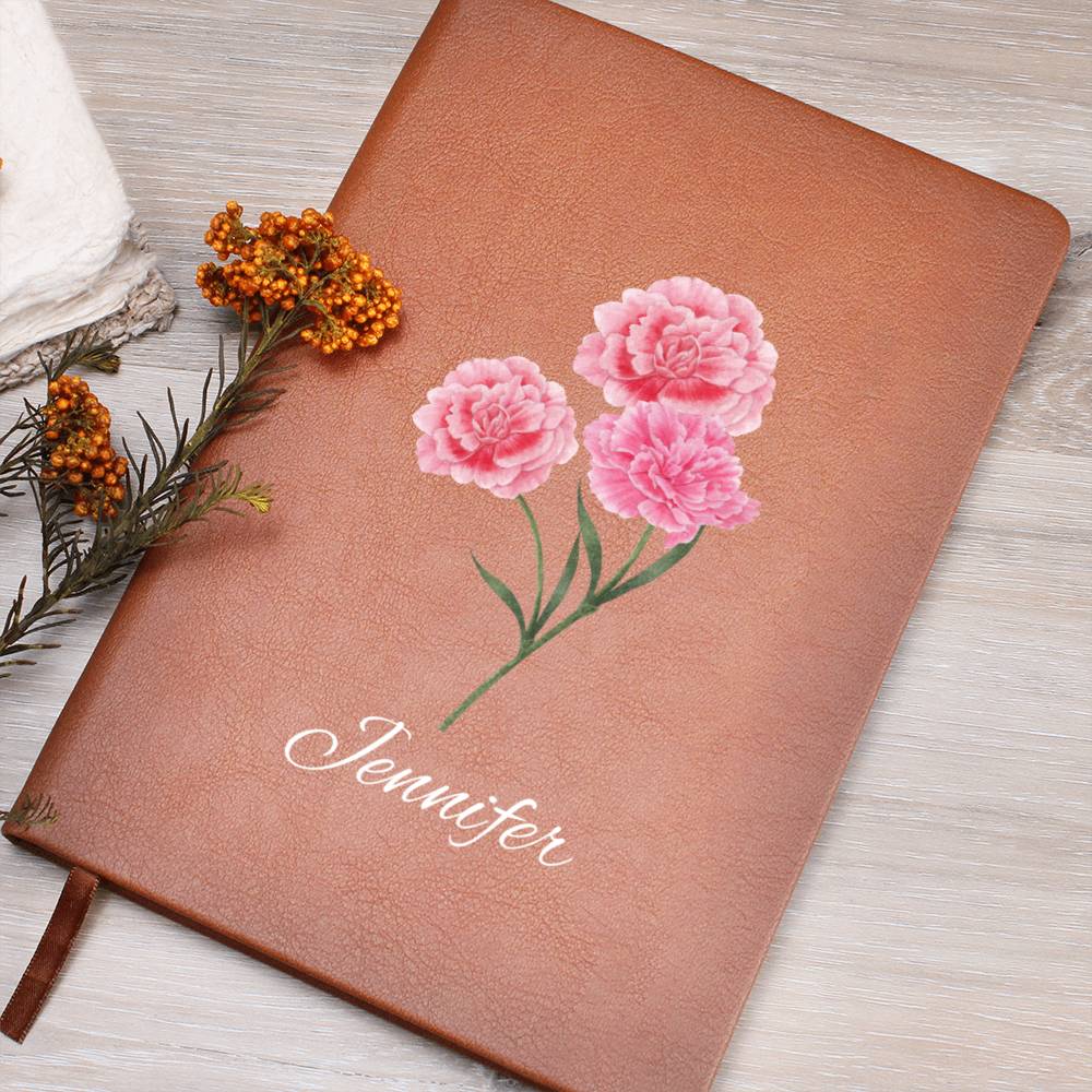 Jan - Personalized Custom Birth Month Flower Journal