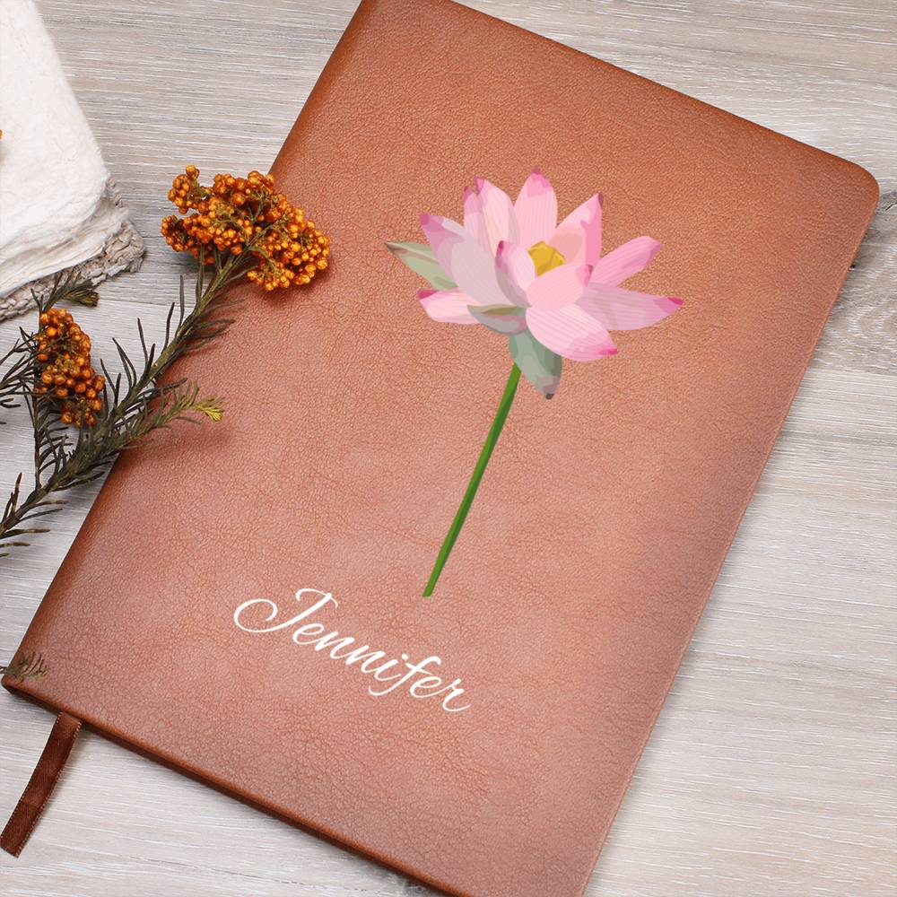 July - Personalized Custom Birth Month Flower Journal