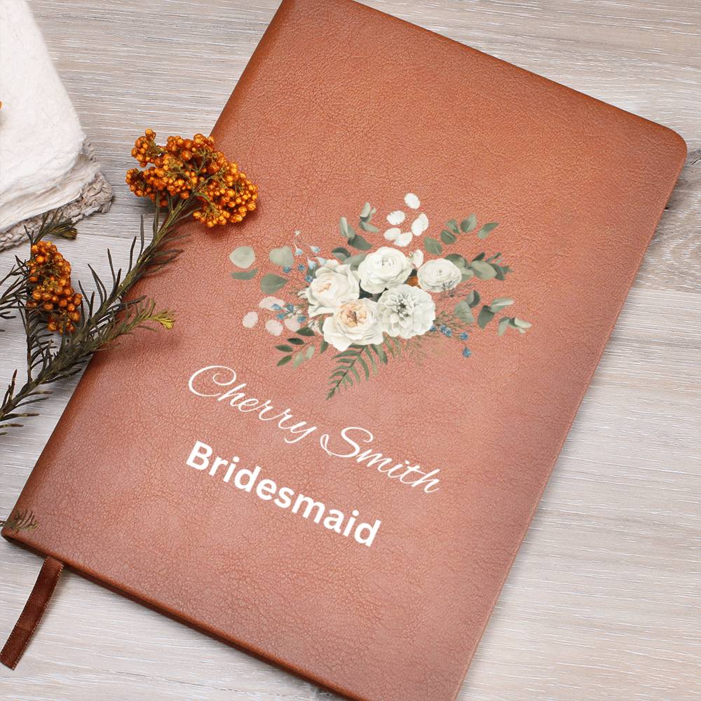 Bridesmaid White Floral Journal