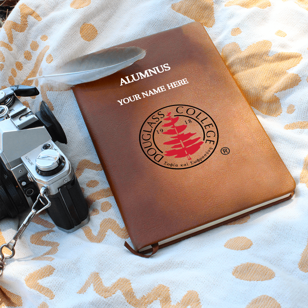 Douglass College Alumnus Graphic Vegan Leather Journal