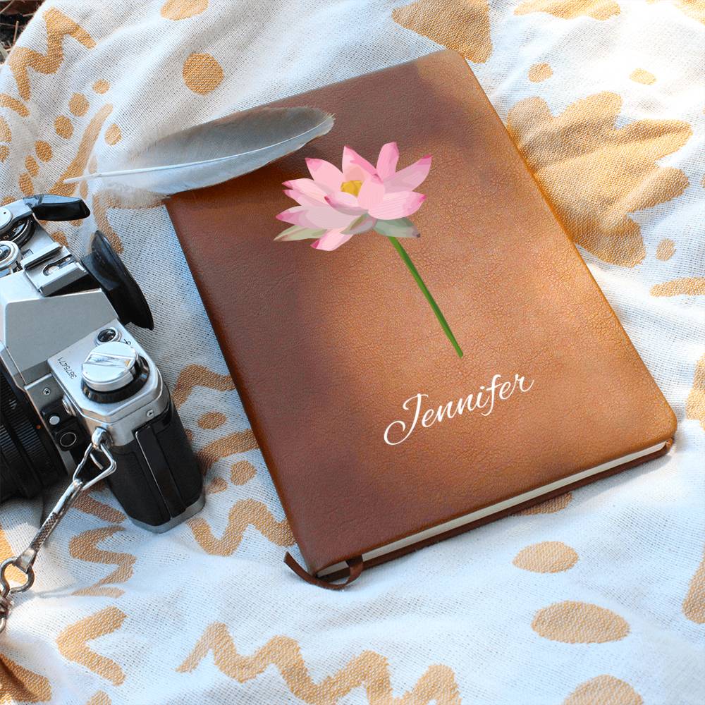 July - Personalized Custom Birth Month Flower Journal