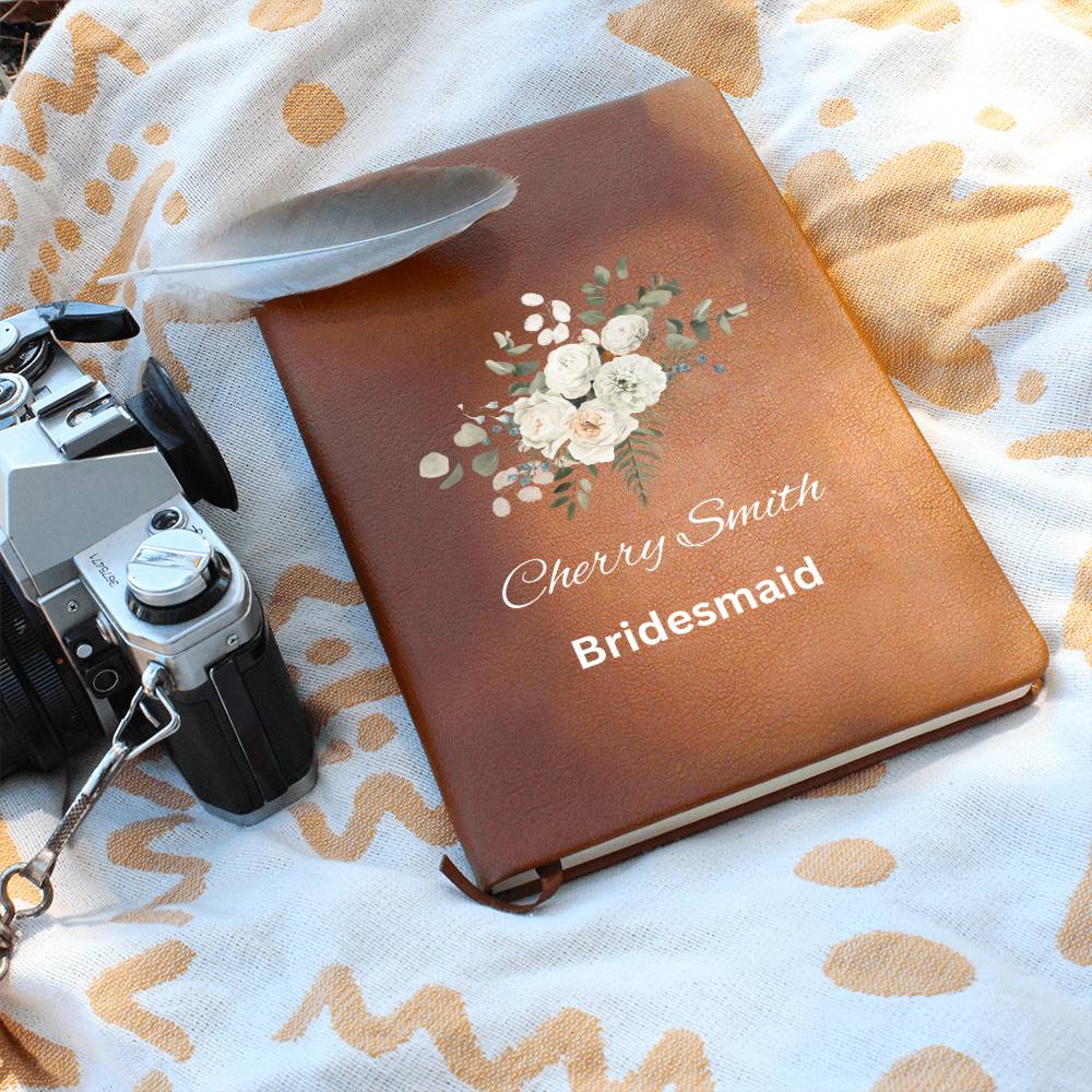 Bridesmaid White Floral Journal