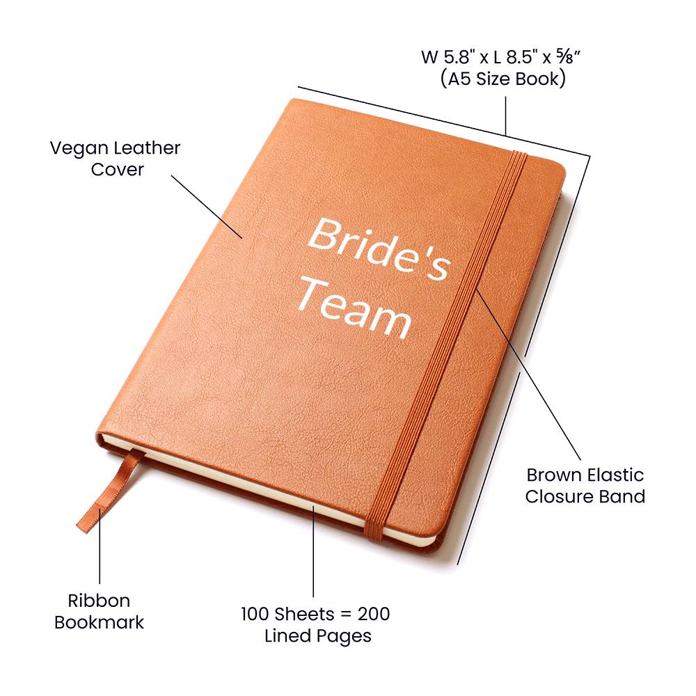 Bride's Team - White Lettering Journal