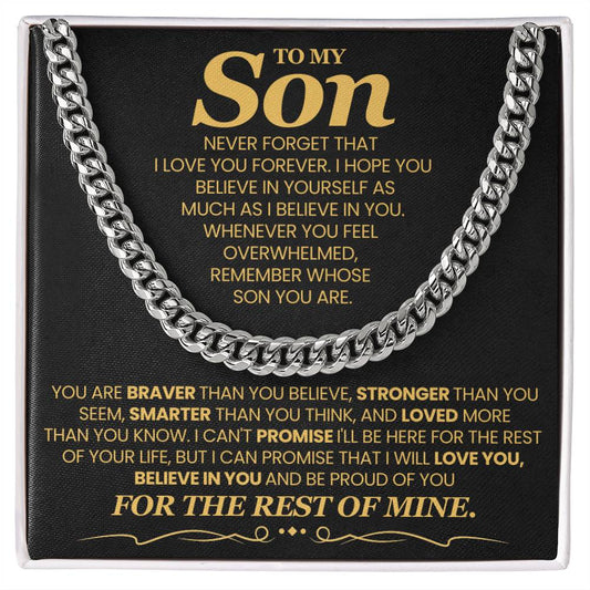 Cuban Link Chain 2024 - To My Son