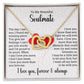 Valentine Interlocking Hearts Necklace For Soulmate - Love Your Forever & Always