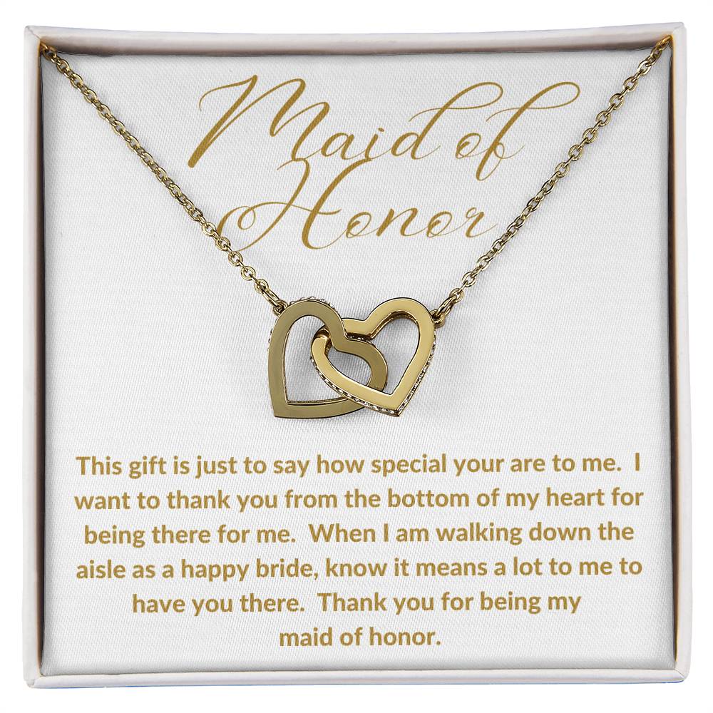 Maid of Honor Interlocking Hearts Necklace