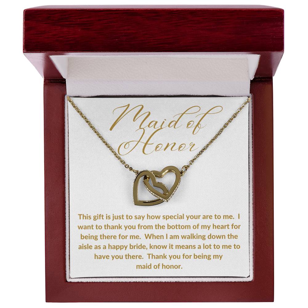 Maid of Honor Interlocking Hearts Necklace