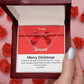 Personalized Name Necklace to My Grand Daughter with Red Bow Message Design