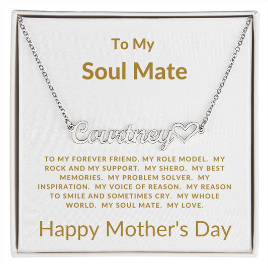 Name Necklace For My Soul Mate