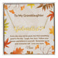 To My Granddaughter - Awesome Self Name Necklace - Fall