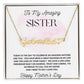 Name Necklace with Heart for Sister