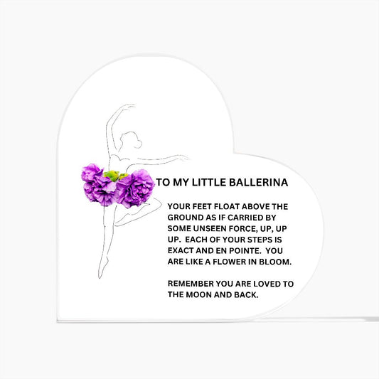 Ballerina Heart Plaque