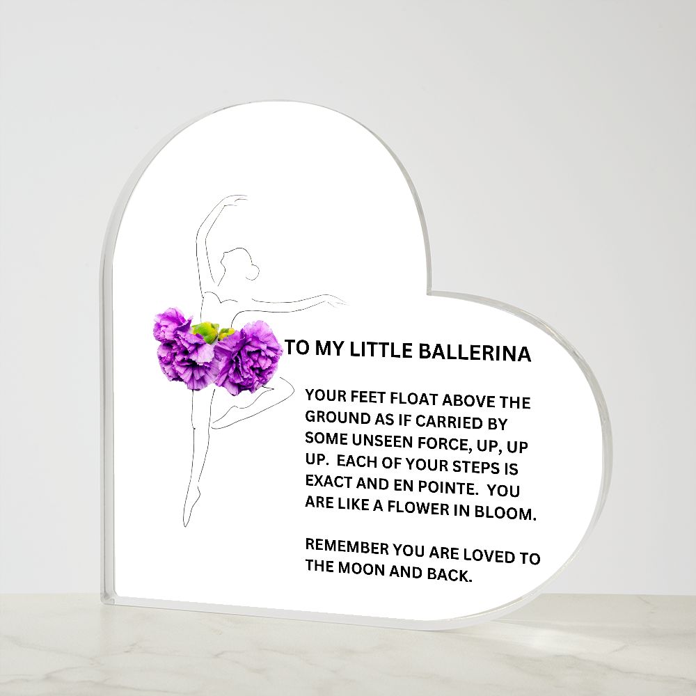 Ballerina Heart Plaque