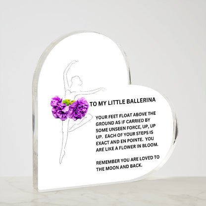 Ballerina Heart Plaque