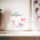 Personalized Valentine Bicycle Heart, Acrylic Plaque