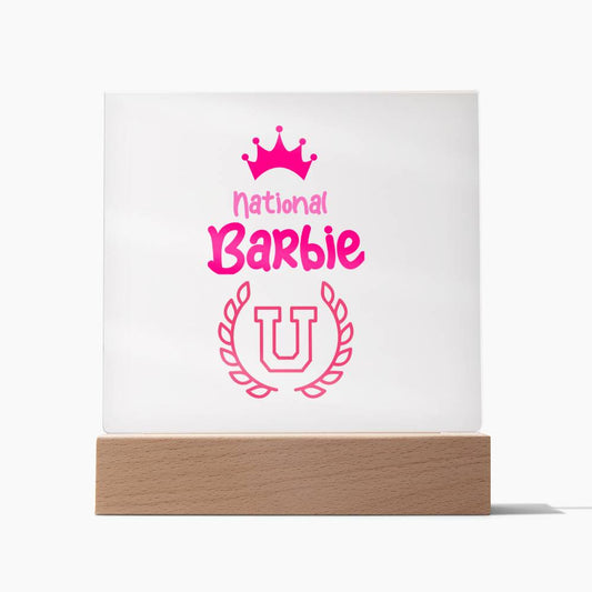 National Barbie U Acrylic Plaque Night Light