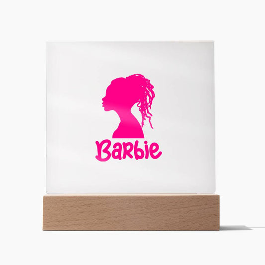 Black Barbie Acrylic Plaque Night Light