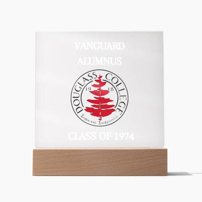 Douglass College Vanguard Alumnus Acrylic  Plaque with Optional Night Light - Class of 1974