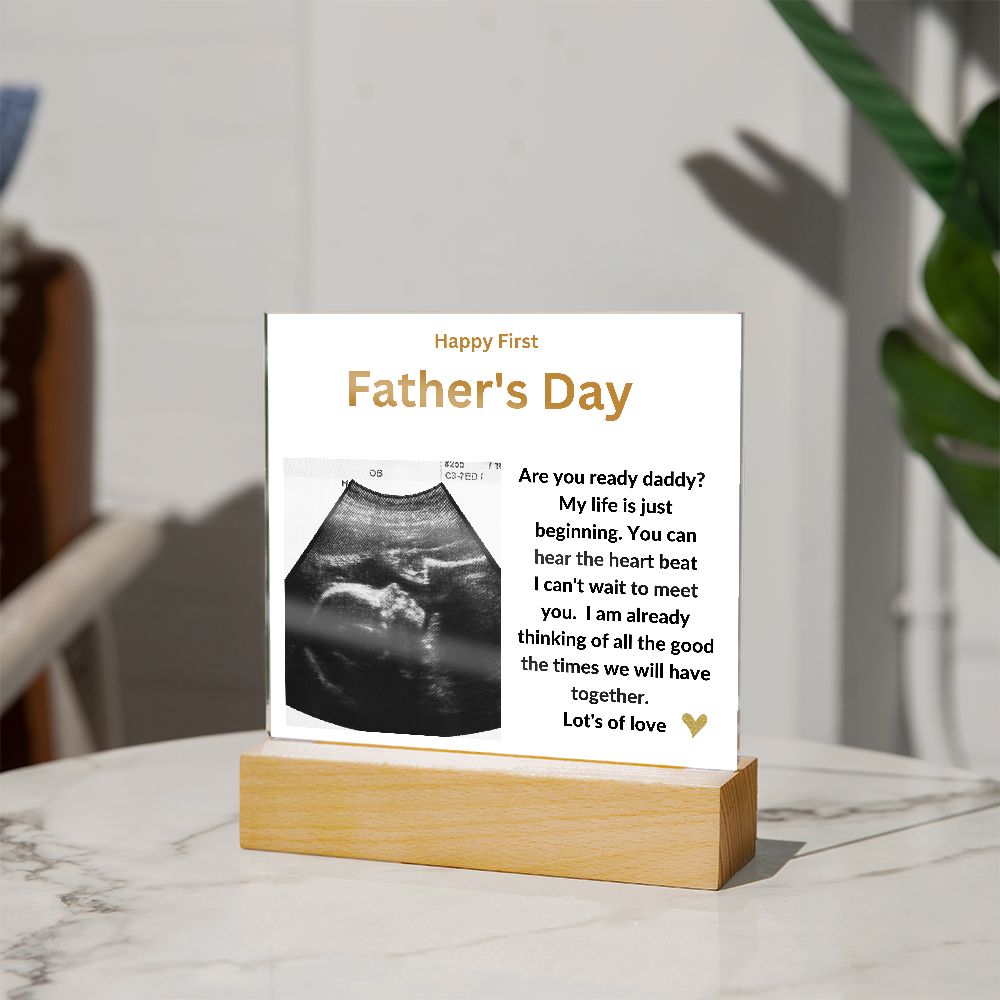 First Father's Day Ultrasound Plaque