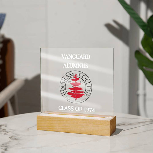 Douglass College Vanguard Alumnus Acrylic  Plaque with Optional Night Light - Class of 1974