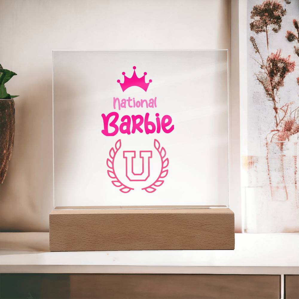 National Barbie U Acrylic Plaque Night Light