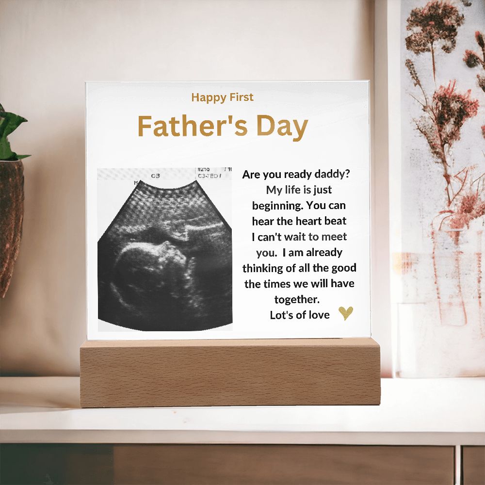 First Father's Day Ultrasound Plaque