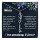 Personalized Flower Name Necklace For Nana
