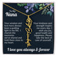Personalized Flower Name Necklace For Nana