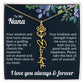 Personalized Flower Name Necklace For Nana