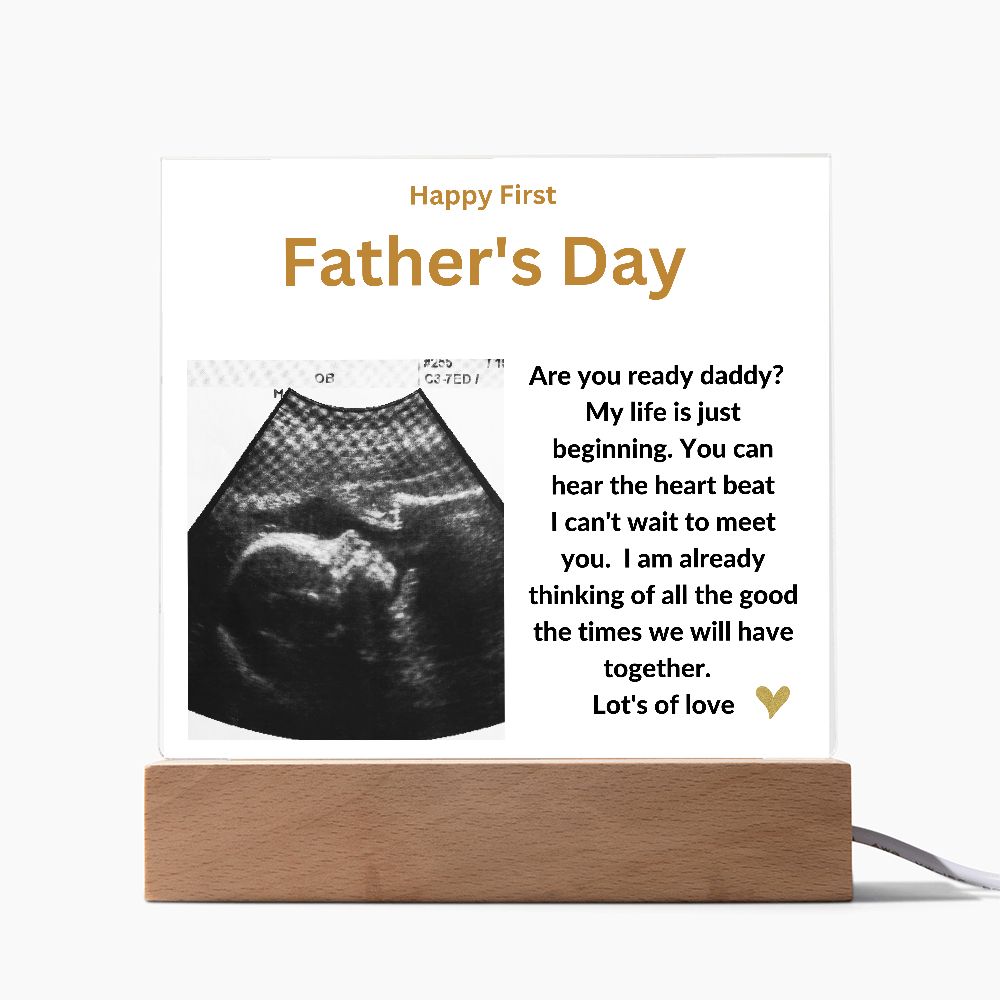 First Father's Day Ultrasound Plaque