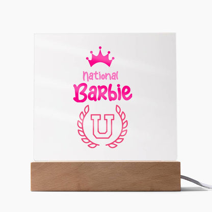 National Barbie U Acrylic Plaque Night Light