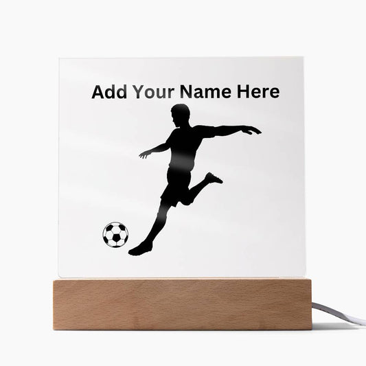 Soccer Guy Acrylic Plaque Night Light