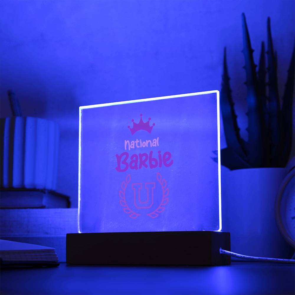 National Barbie U Acrylic Plaque Night Light