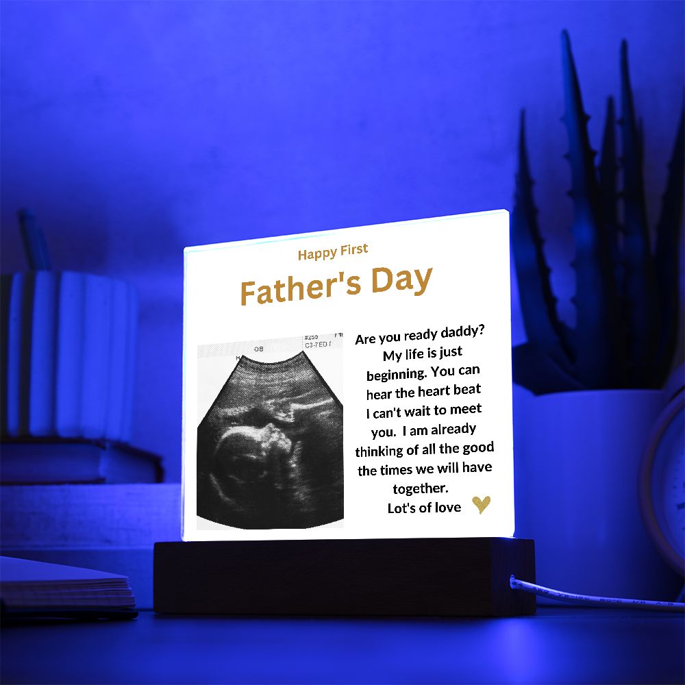 First Father's Day Ultrasound Plaque