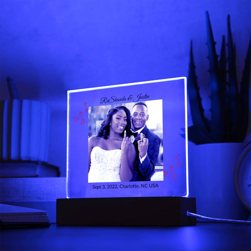 Personalized Anniversary Acrylic Night Light