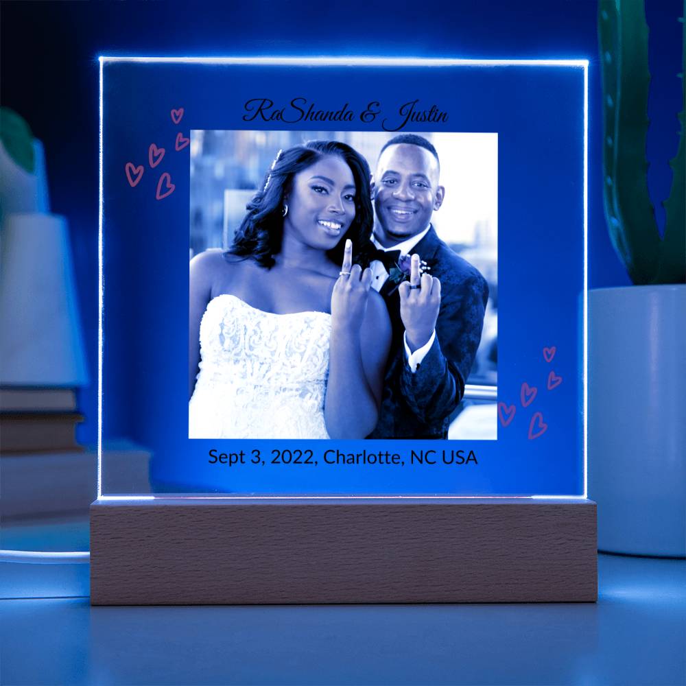 Personalized Anniversary Acrylic Night Light