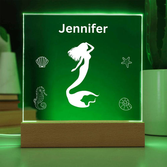 Personalized Mermaid Night Light Plaque