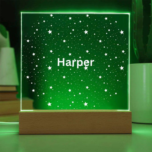 Personalized Night Star Acrylic Plaque Night Light