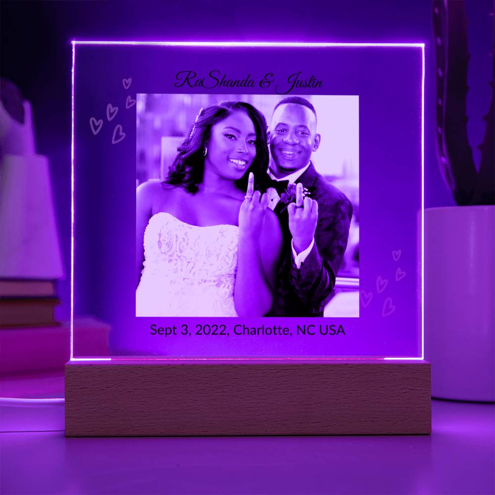 Personalized Anniversary Acrylic Night Light