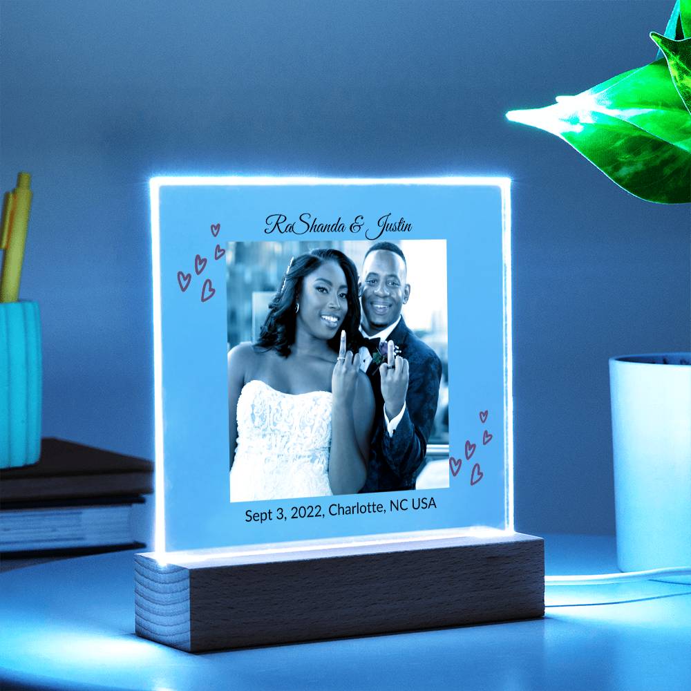 Personalized Anniversary Acrylic Night Light