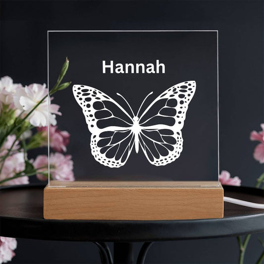 Personalized Butterfly Acrylic Night Light Plaque