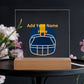 Personalized Football Helmet Acrylic Night Light Plaque