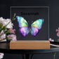 Personalized Multi-colored Butterfly Acylic Plaque Night Light