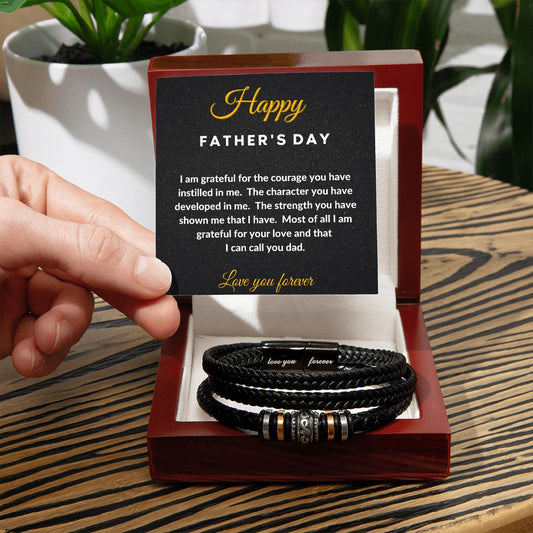 Leather - Love You Forever Bracelet For Dad